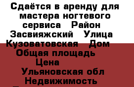Сдаётся в аренду для мастера ногтевого сервиса › Район ­ Засвияжский › Улица ­ Кузоватовская › Дом ­ 9 › Общая площадь ­ 25 › Цена ­ 7 000 - Ульяновская обл. Недвижимость » Помещения аренда   